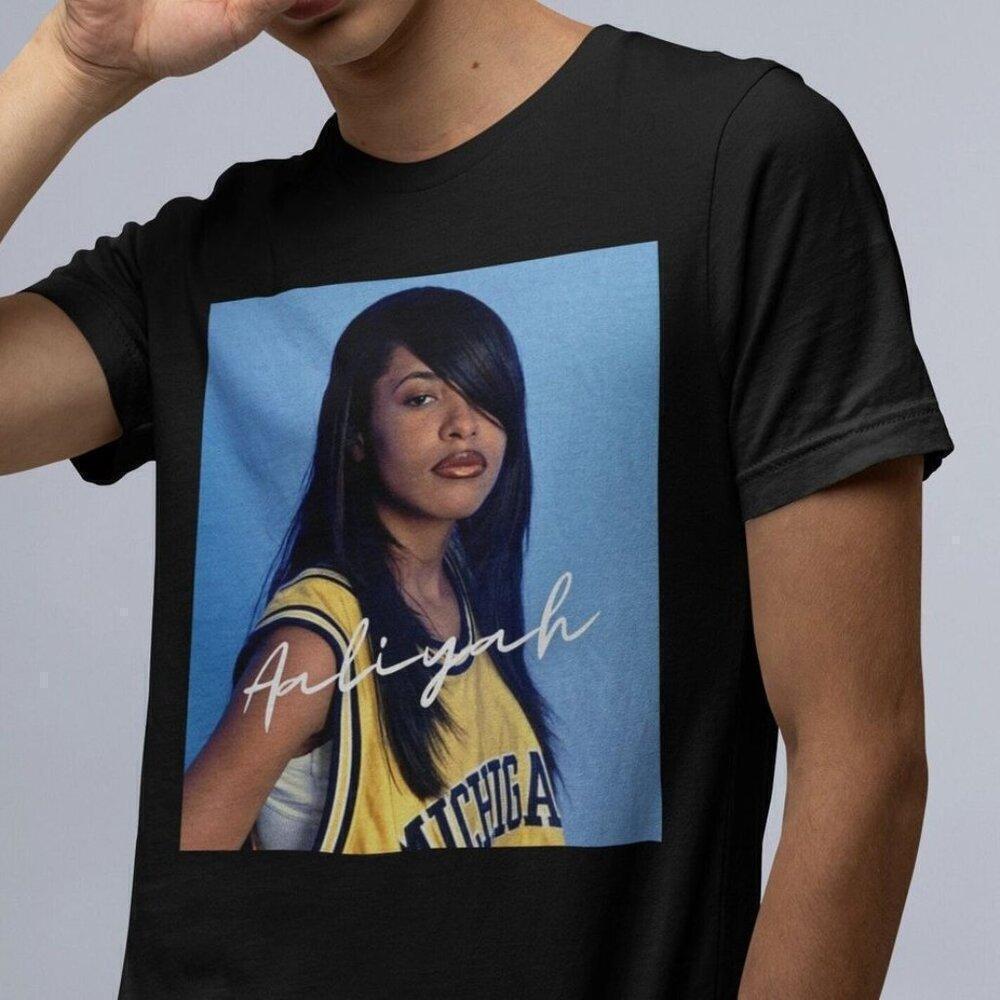 Aaliyah S Rap Icon Graphic T-Shirt Rb Music Fan Tribute Streetwear Concert Tee